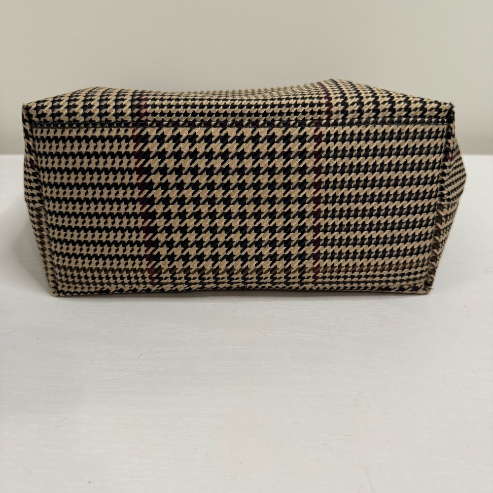 Lauren Ralph Lauren Houndstooth Shoulder Bag Brown Tan‎ - Picture 10 of 14